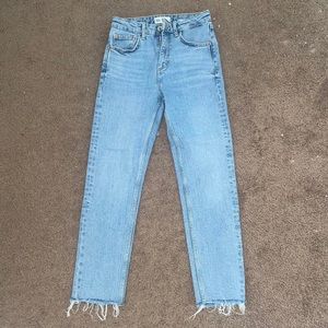 Zara cropped straight leg jeans